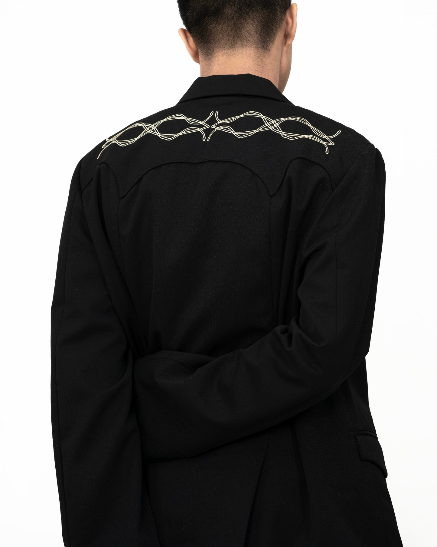 Wool Embroidery Tailored Jacket