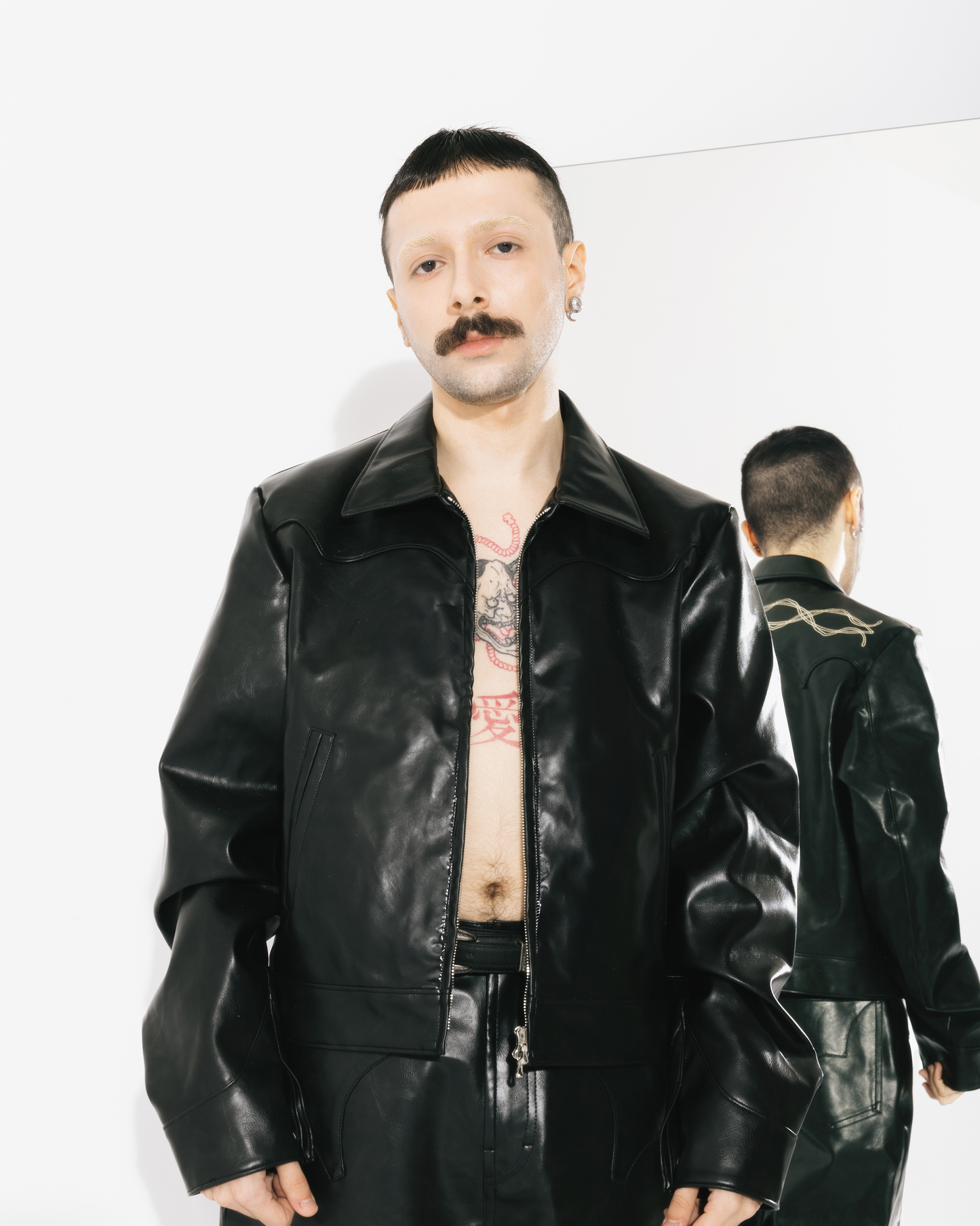 Synthetic Leather Embroidery Western Jacket