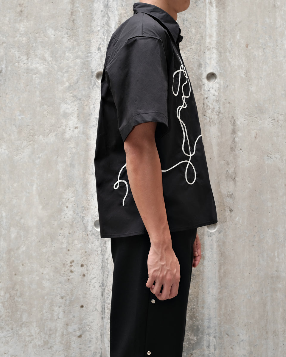 Short Sleeve Parabola Shirt - Black