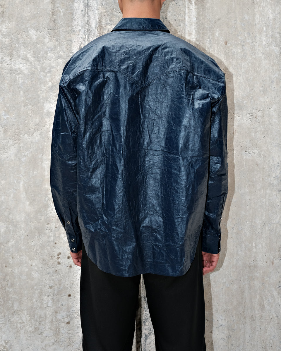 Wrapping Paper Shirt - Navy