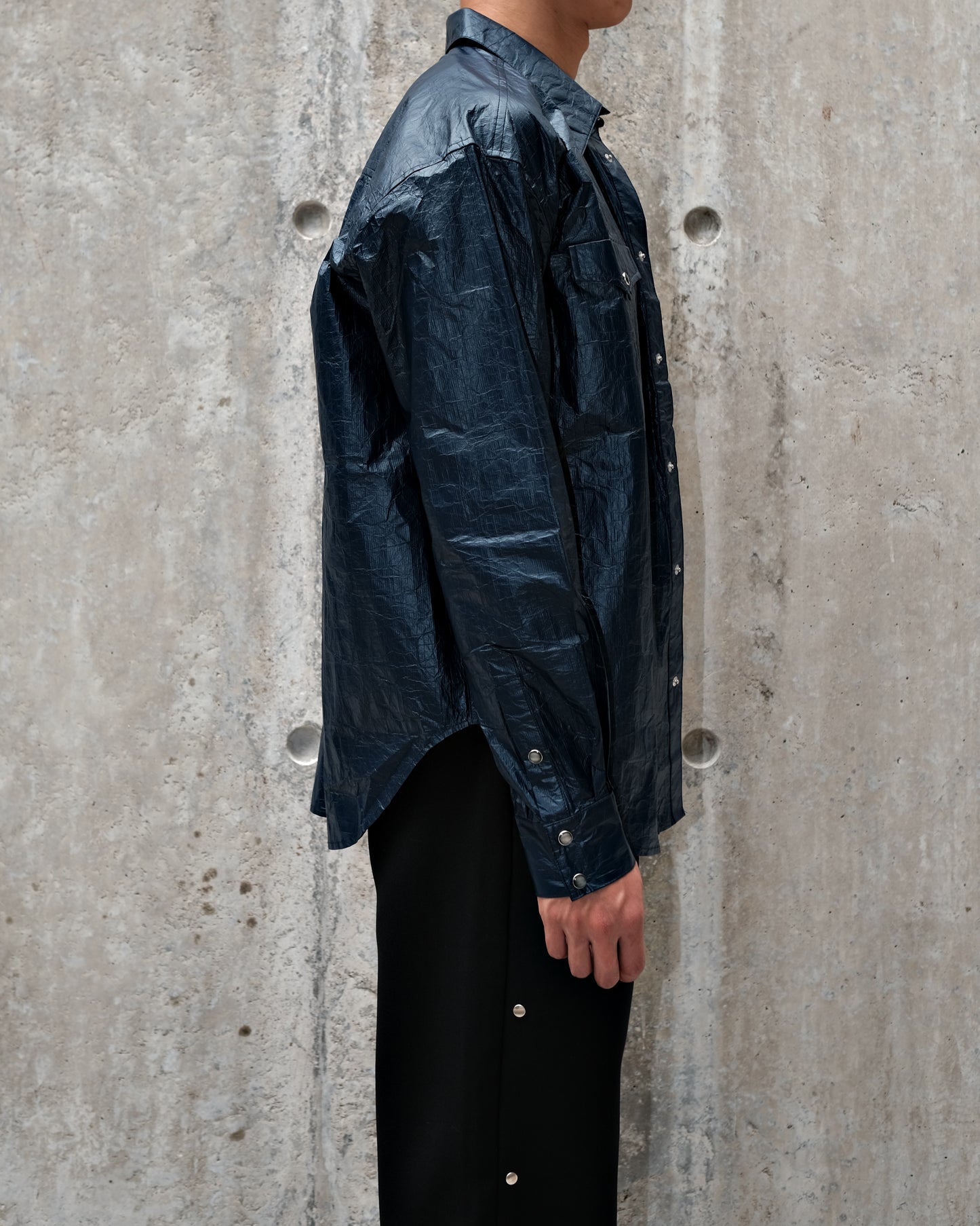 Wrapping Paper Shirt - Navy