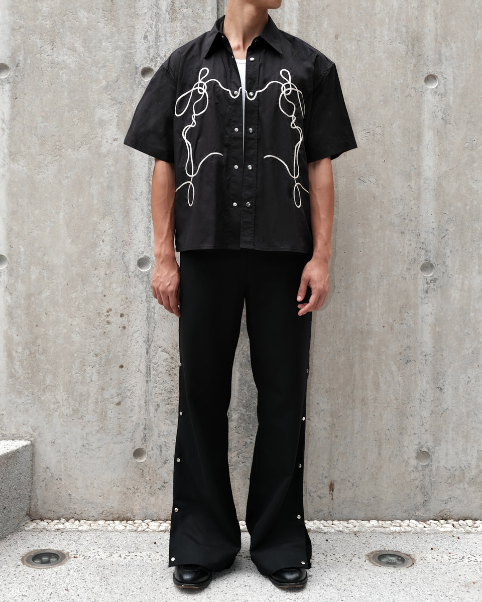 Short Sleeve Parabola Shirt - Black