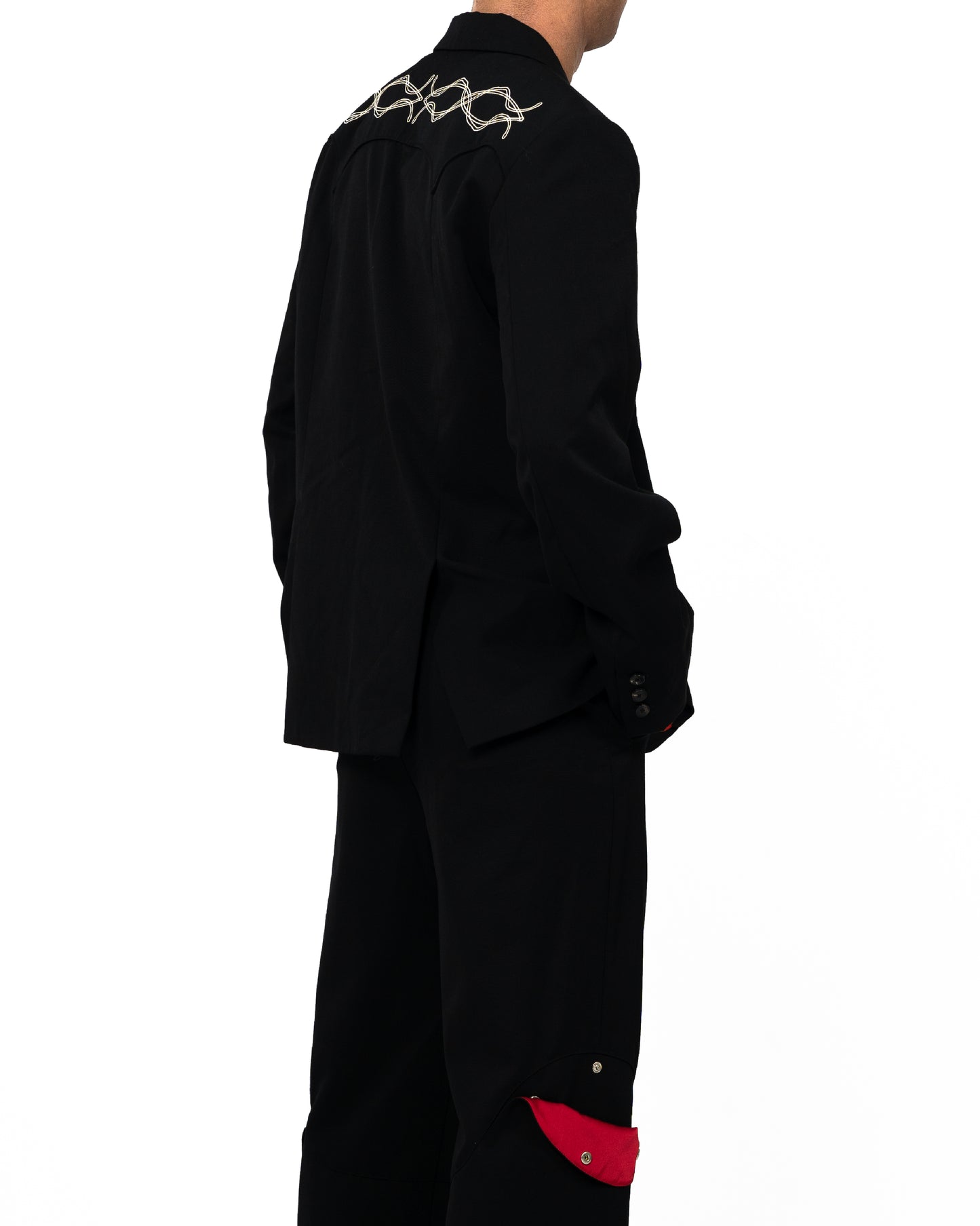 Wool Embroidery Tailored Jacket