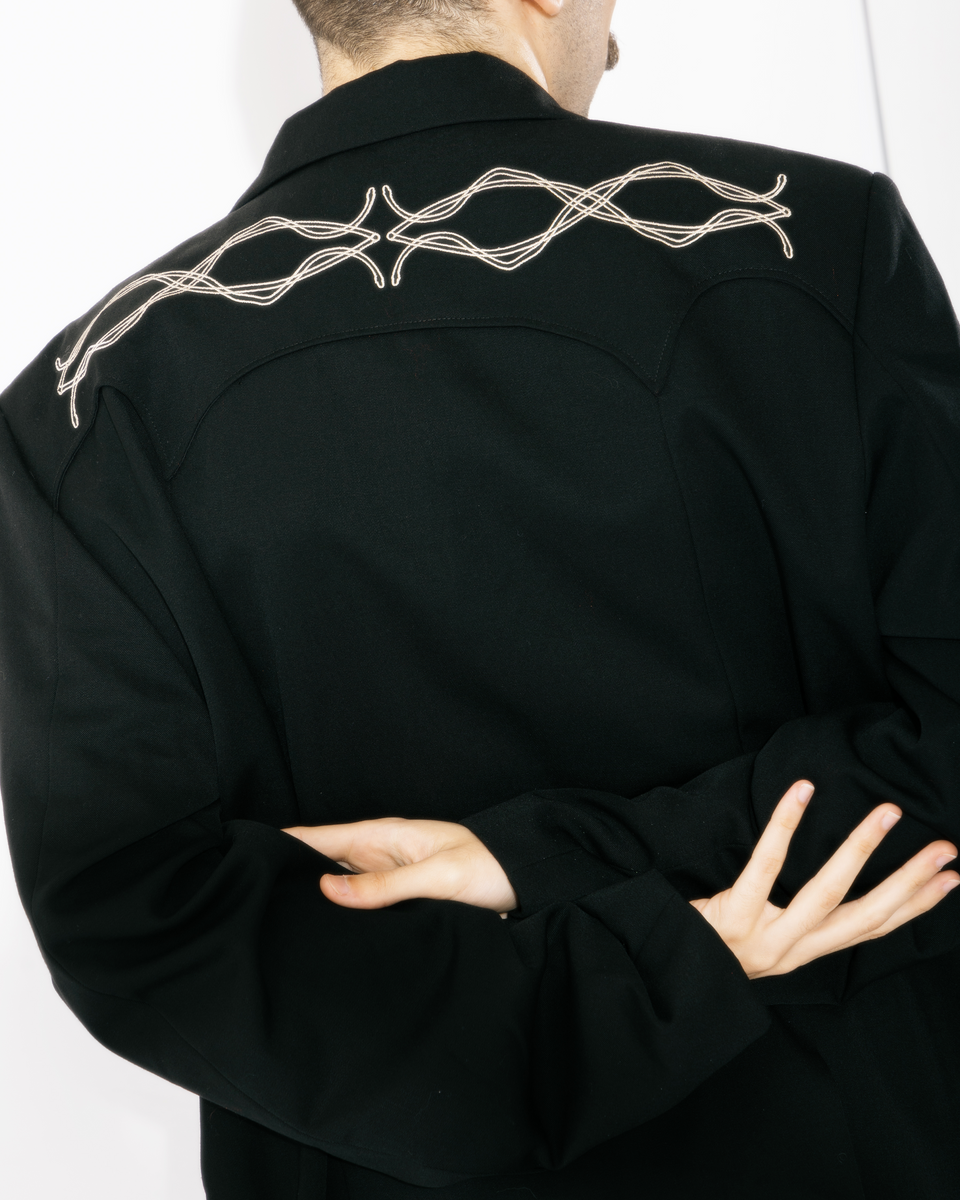 Wool Embroidery Tailored Jacket