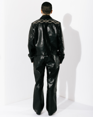 Synthetic Leather Embroidery Western Jacket