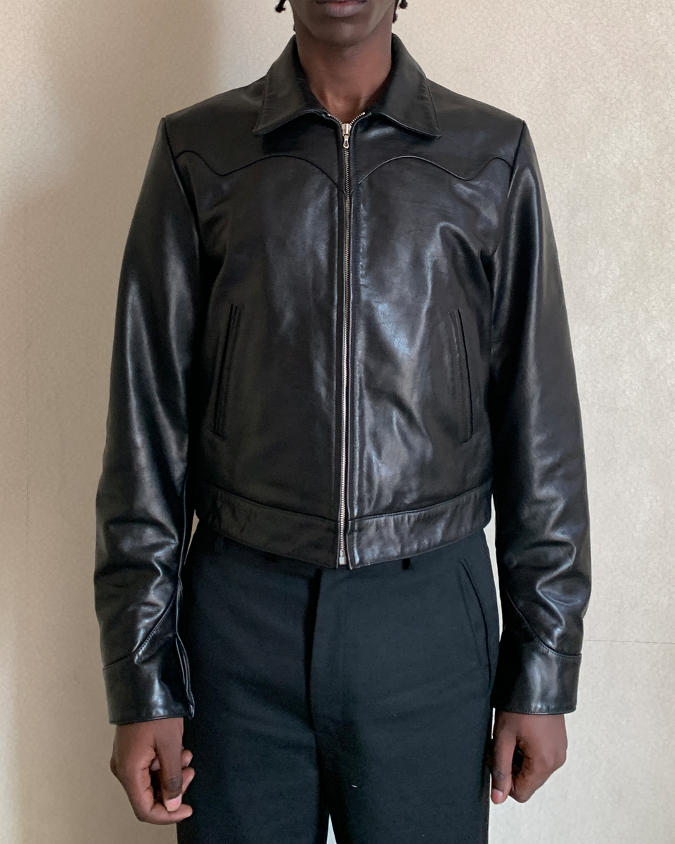 Lamb Leather Embroidery Western Jacket